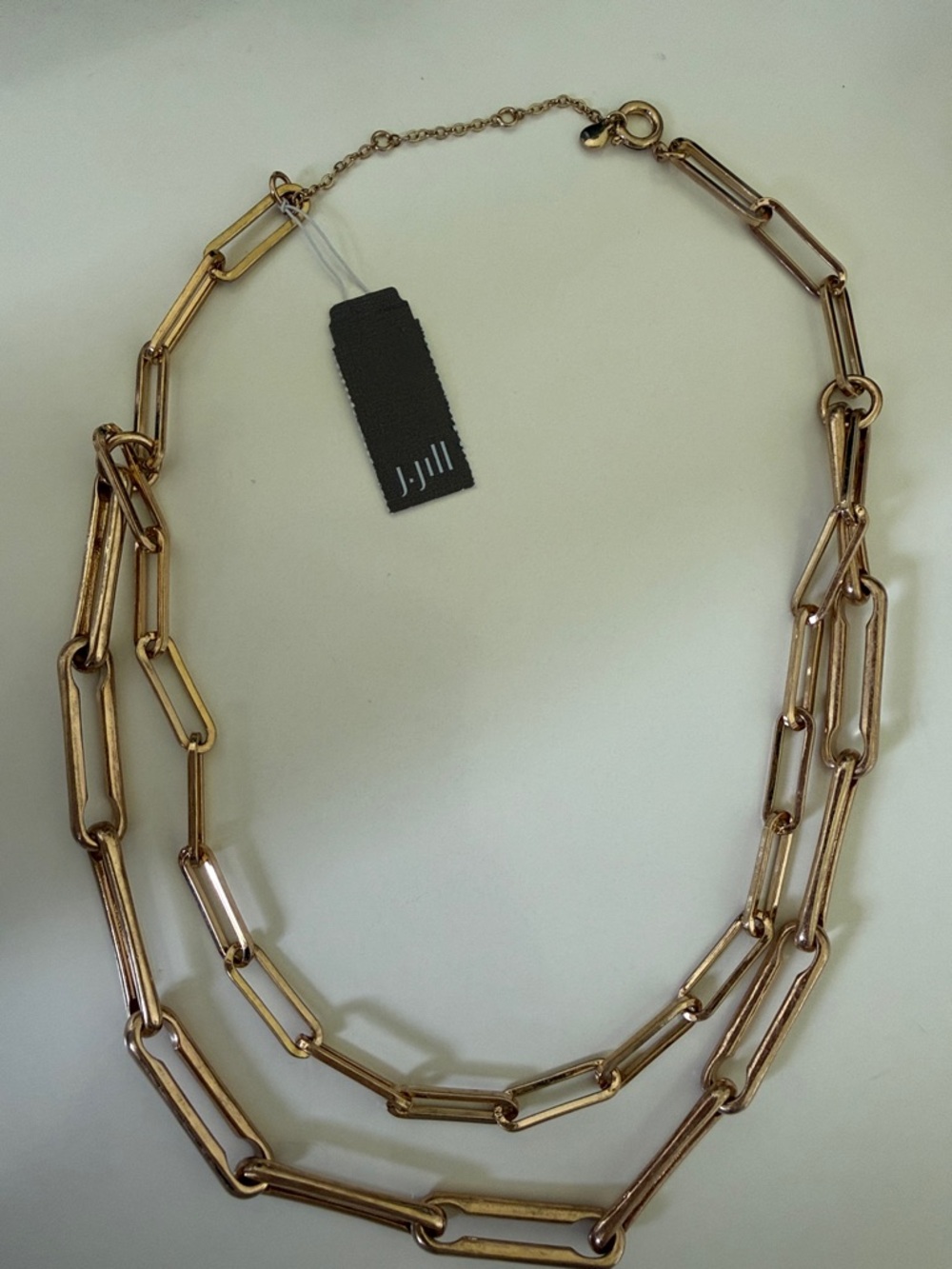 J. Jill Double Strand Gold Paperclip Necklace